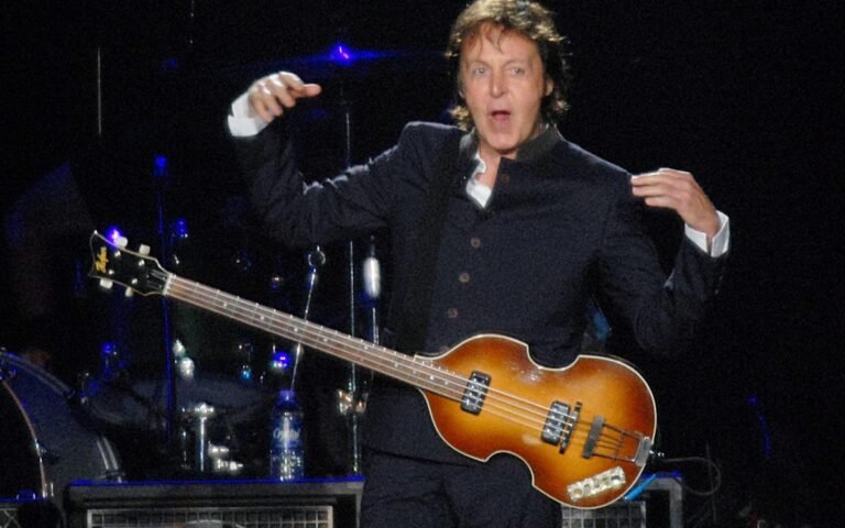 Paul McCartney with bass guitar