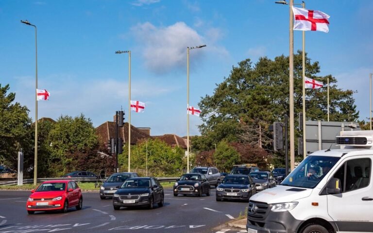 St George's flags removed from lamp posts