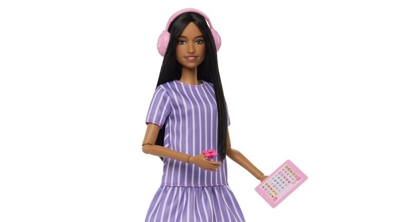 Autistic Barbie doll with sensory vest